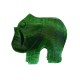Colgante de Ágata natural verde elefante