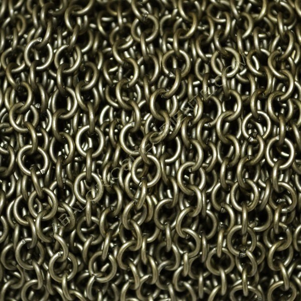 Cadena de hierro color bronce de 5 x 4,5 x 1 mm