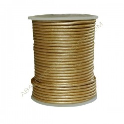 Cuero 2 mm Oro metalizado 221