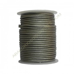Cuero 2 mm Plata metalizado 22
