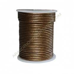 Cuero 2 mm Bronce metalizado 228
