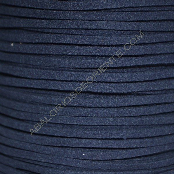 Cordón de antelina azul marino 3 x 1.5 mm