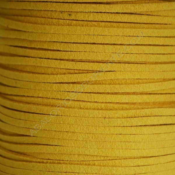 Cordón de antelina mostaza 3 x 1.5 mm