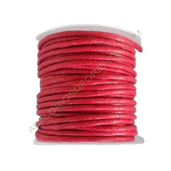 Algodón encerado 2 mm rojo