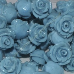 Flor resina turquesa pequeña