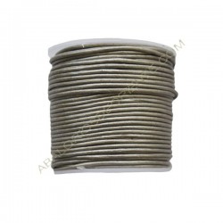 Cuero 1 mm Plata metalizado 223