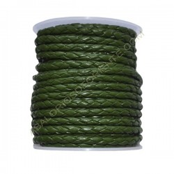 Cuero trenzado 4 mm Verde 145