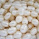 Perla cultivada grano de arroz 10-11 x 9 mm blanca