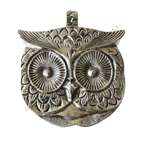 Colgante búho plateado - Colgantes | Tienda online abalorios