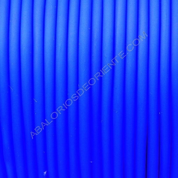 Cordón de caucho hueco azul eléctrico en carretes