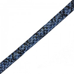Cuero plano imitación serpiente azul