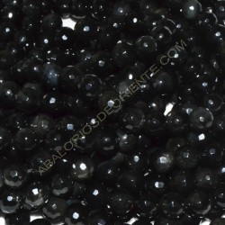 Obsidiana facetada negra bola 8 mm