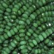 Jade verde malayo rondel facetado