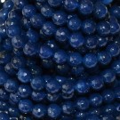 Ágata azul redonda facetada de 8 mm