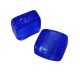 Cuenta de cristal de Murano cuadrada azul 10 x 10 mm