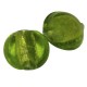 Cuenta de cristal de Murano redonda verde 12 mm