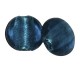 Cuenta de cristal de Murano redonda azul mar oscuro 15 mm