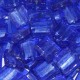 Cuenta de cristal de Murano cuadrado azul 20 mm