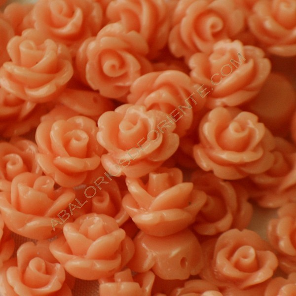 Flor resina coral 8 x 8 mm