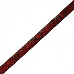 Cuero plano imitación serpiente rojo
