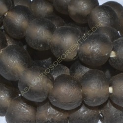 Cuenta de vidrio reciclado topo 12 x 13 x 13 mm