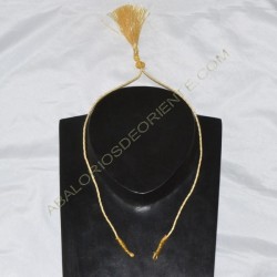 Cordón indio para collar dorado y amarillo