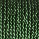 Cordón trenzado de algodón verde 3 mm
