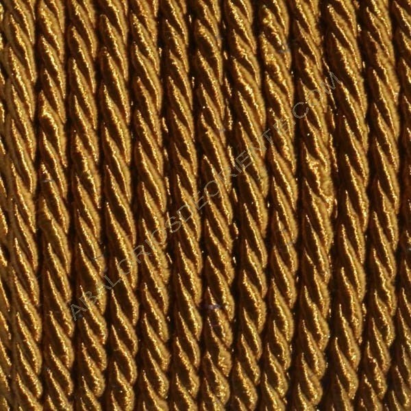 Cordón trenzado de algodón ocre 3 mm