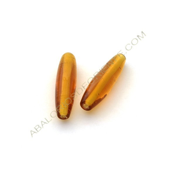 Fusiforme naranja 45-50 mm - Cristal Indio | Tienda online abalorios