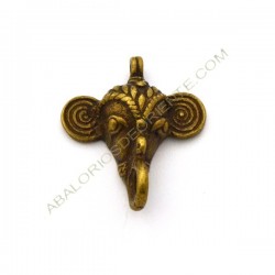 Colgante de bronce elefante. 48 x 41 x 14 mm