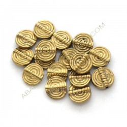 Entrepieza de bronce redonda plana espiral