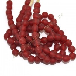 Cuenta de vidrio reciclado rojo 10 x 10 x 10 mm