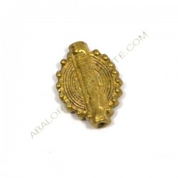 Entrepieza de bronce ovalada dentada 26 x 19 x 4 mm