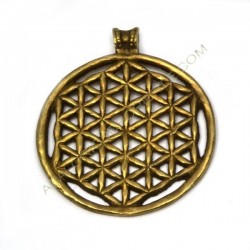 Colgante de bronce 18 redondo rejilla