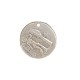 Colgante de aleación de Zinc moneda 26 mm plateado