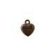 Colgante de aleación de Zinc corazón 12 x 10 mm bronce