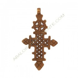 Cruz Copta de bronce. 92 x 53 x 10 mm 