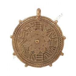 Colgante de bronce 26 redondo 90 x 87 x 3 mm