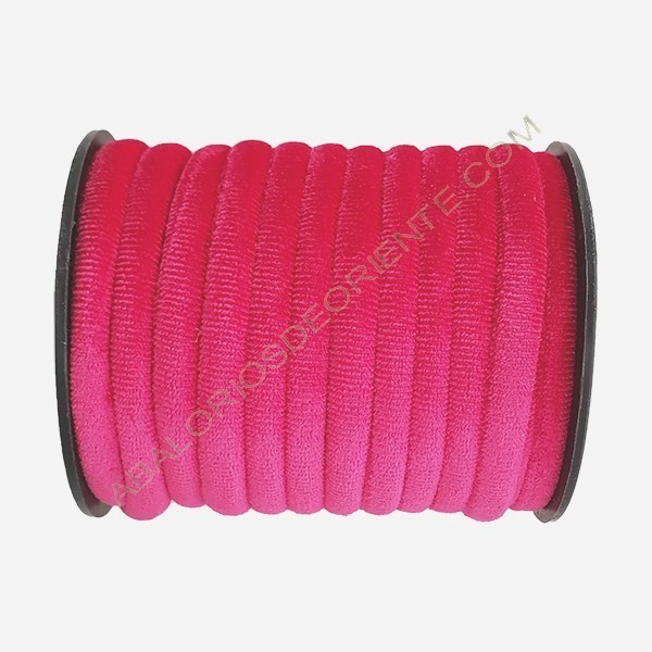 Cinta de Terciopelo Redondo Fucsia de 6 mm | Cordones Bisutería