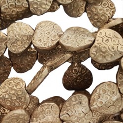 Entrepieza de bronce corazón 12 x 12 x 3,5 mm