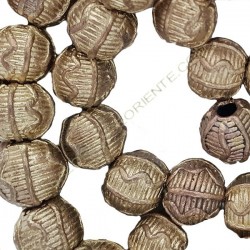 Entrepieza de bronce bola listada 12 mm