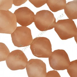 Cuenta de vidrio reciclado bicono rosa palo 25-26 x 25-26 x 25-26 mm