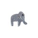 Entrepieza de Zamak elefante 11 x 12 mm plateado