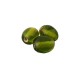 Cuenta oval india verde oliva de 11 x 9 mm