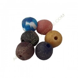 Bolsa 5 unidades cuenta de vidrio reciclado multicolor