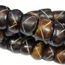 Cuenta de asta redonda aplanada