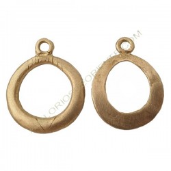 Colgante de bronce 33 aro ovalado anilla plana