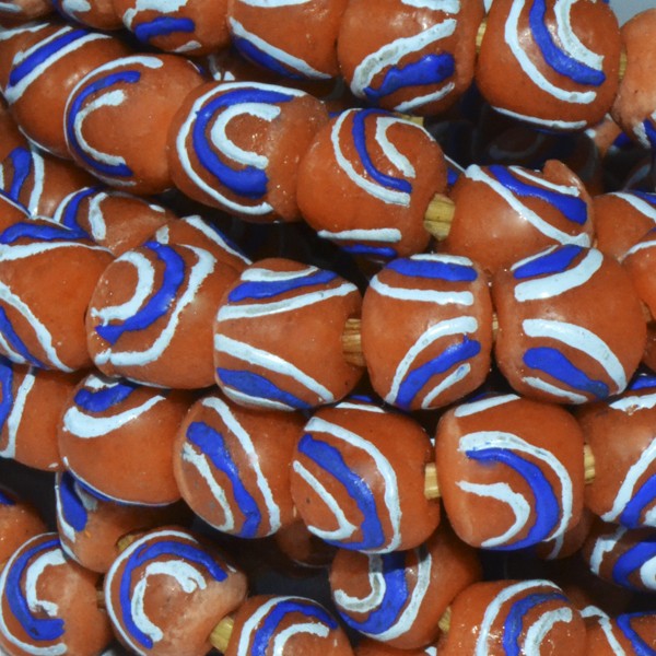 Cuentas Krobo naranja Cuentas Krobo africanas