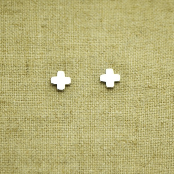Pendientes de plata 925 cruz griega