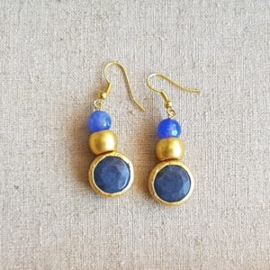 Pendientes de ágatas azules Pendientes de ágatas azules